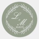Search for sage green monogram stickers Leaf