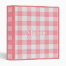 Search for gingham check binders Checked