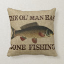 Search for gone fishing pillows Vintage