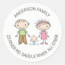 Search for round return address stickers New home