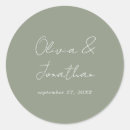 Search for sage green wedding stickers Minimalist