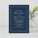 Search for navy blue baby shower invitations Elegant