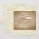 Search for ivory and gold 50th birthday invitations Modern