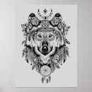 Recherche de loup tribal posters Faune