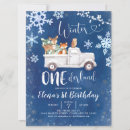 Search for blue truck birthday invitations For him