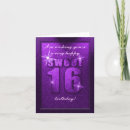 Search for purple sweet 16 birthday cards Girly