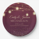 Search for burgundy and gold plates Rustic