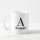 Search for black monogrammed mugs Trendy