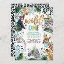 Search for jungle boy 1st birthday invitations Wild one