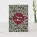 Search for animal print christmas cards Red