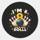 Search for girls eight birthday stickers Bowling
