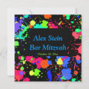Search for neon bar bat mitzvah invitations Modern