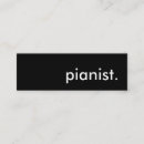 Recherche de pianist cartes visite Noir et blanc