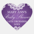 Search for vintage purple baby shower stickers Elegant