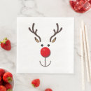 Search for christmas dinner paper napkins Reindeer