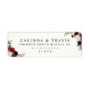 Search for wedding bouquet return address labels Burgundy