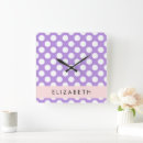 Recherche de pois violet horloges Motif