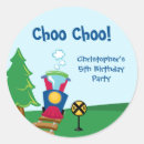 Recherche de train de choo autocollants Fête d'anniversaire