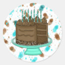 Search for teal and brown stickers Birthday