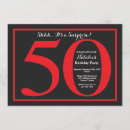 Search for red and black 50th birthday invitations Chalkboard