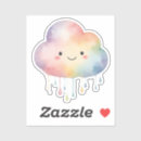 Search for rainbow clouds stickers Watercolor