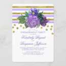 Search for purple flowers engagement party invitations Watercolor