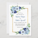 Search for blue floral border wedding invitations Flowers
