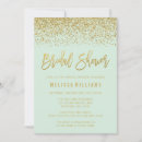 Search for mint and gold bridal shower invitations Elegant