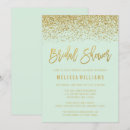 Search for mint and gold bridal shower invitations Trendy