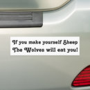 Search for sheep bumper stickers Freedom