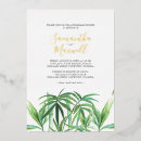Search for tropical leaves wedding invitations Gold