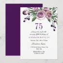 Search for elegant 75th birthday invitations Purple