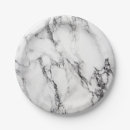 Recherche de marbre assiettes en papier Blanc