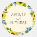 Search for rustic sunflowers wedding stickers Summer