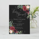 Search for burgundy flowers invitations Glitter