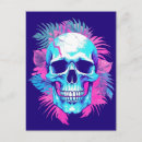 Recherche de crâne coloré cartes postales Floral
