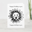 Search for flower drawing birthday cards Black and white
