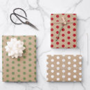 Search for red white polka dots wrapping paper Rustic