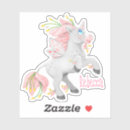 Recherche de licorne de bébé autocollants Girl