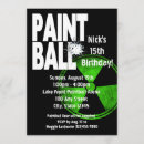 Search for paintball birthday invitations Splat