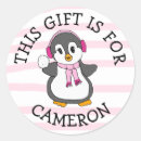 Recherche de pingouin rose autocollants Flocon
