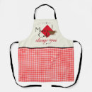 Search for red and white gingham aprons Mother