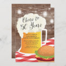 Search for bbq 50th birthday invitations Rustic