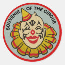 Search for antique circus stickers Clowns