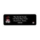 Search for red bow return address labels Simple