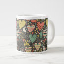 Search for love heart pattern mugs Background
