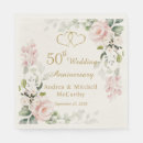 Search for 50th anniversary wedding napkins Heart
