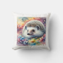 Search for hedgehogs pillows Watercolor