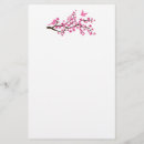 Search for pink flowers stationery paper Blossom