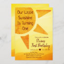 Search for you are my sunshine birthday invitations Turning one